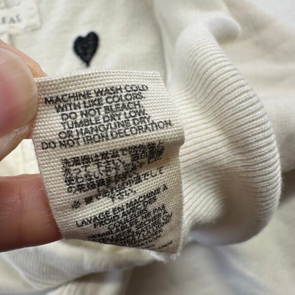 The Great Pants Womens Small Cream Heart Embroidered Crop Jogger Sporty Casual - Picture 6 of 12